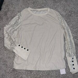 Sunflower lace long sleeve top